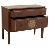 Chest of drawers Alexandra House Living Brown Natural Rattan Fir wood MDF Wood 38 x 72 x 88 cm-7