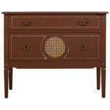 Chest of drawers Alexandra House Living Brown Natural Rattan Fir wood MDF Wood 38 x 72 x 88 cm-5