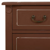 Chest of drawers Alexandra House Living Brown Natural Rattan Fir wood MDF Wood 38 x 72 x 88 cm-2