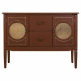 Sideboard Alexandra House Living Brown Natural Rattan Fir wood 40 x 78 x 106 cm-5