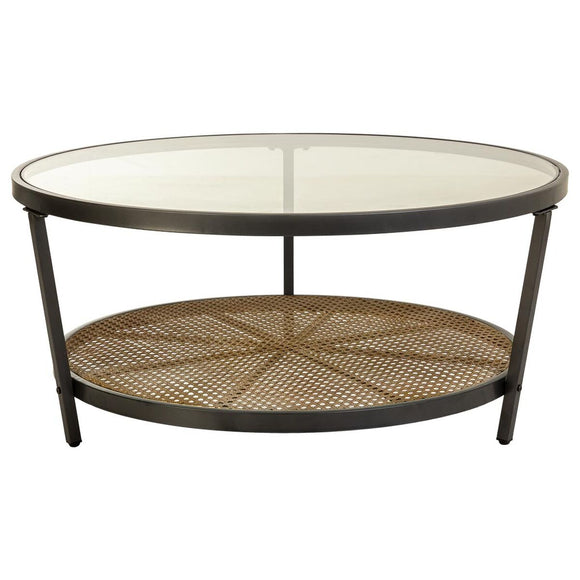 Centre Table Alexandra House Living Brown Glass Iron 91 x 41 x 91 cm-0