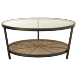 Centre Table Alexandra House Living Brown Glass Iron 91 x 41 x 91 cm-0