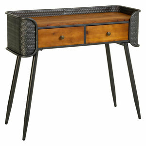 Hall Table with Drawers Alexandra House Living Brown Iron 35 x 81 x 90 cm-0