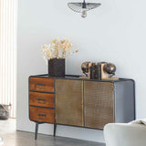 Sideboard Alexandra House Living Brown Iron 40 x 75 x 120 cm-8