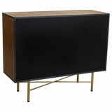 Sideboard Alexandra House Living Brown Metal Glass Fir wood MDF Wood 35 x 80 x 100 cm-3