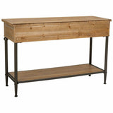 Hall Table with Drawers Alexandra House Living Brown Metal Fir wood MDF Wood 40 x 80 x 122 cm-4