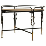 Centre Table Alexandra House Living Brown Metal Fir wood MDF Wood 78 x 53 x 78 cm-5