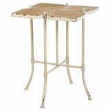 Centre Table Alexandra House Living White Metal Fir wood MDF Wood 48 x 66 x 48 cm-0