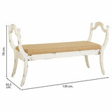 Bench Alexandra House Living White Sponge Fir wood MDF Wood 45 x 78 x 139 cm-5