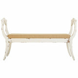 Bench Alexandra House Living White Sponge Fir wood MDF Wood 45 x 78 x 139 cm-4