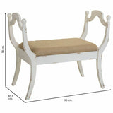 Bench Alexandra House Living White Sponge Fir wood MDF Wood 45 x 78 x 90 cm-5