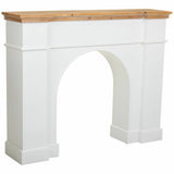 Fireplace Alexandra House Living White Fir wood MDF Wood 29 x 101 x 125 cm-0