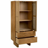 Cupboard Alexandra House Living Brown Rope Fir wood Paolownia wood 45 x 170 x 80 cm 45 x 170 x 75 cm-7