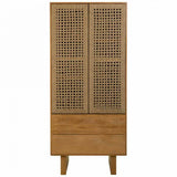 Cupboard Alexandra House Living Brown Rope Fir wood Paolownia wood 45 x 170 x 80 cm 45 x 170 x 75 cm-5