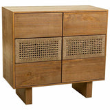 Chest of drawers Alexandra House Living Brown Rope Fir wood Paolownia wood 36 x 75 x 80 cm-0