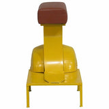 Stool Alexandra House Living Yellow PVC Leather Iron 50 x 75 x 95 cm Motorbike-2