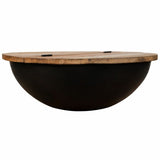 Centre Table Alexandra House Living Black Iron Mango wood 86 x 30 x 86 cm-6