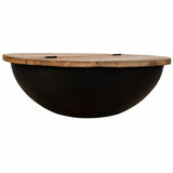 Centre Table Alexandra House Living Black Iron Mango wood 86 x 30 x 86 cm-3