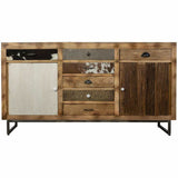 Sideboard Alexandra House Living Brown Wood Metal Iron 47 x 95 x 180 cm-8