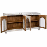 Sideboard Alexandra House Living Cream Mango wood 43 x 204 x 101 cm-6