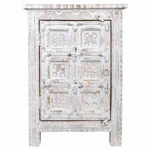 Nightstand Alexandra House Living White Brown 40 x 53 x 73 cm-0