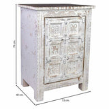 Nightstand Alexandra House Living White Brown 40 x 53 x 73 cm-5