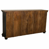 Sideboard Alexandra House Living Grey Wood Glass 40 x 90 x 170 cm-4