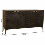 Sideboard Alexandra House Living Brown Wood Iron 40 x 85 x 165 cm-6