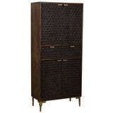 Cupboard Alexandra House Living Brown Wood Iron 40 x 180 x 80 cm-7