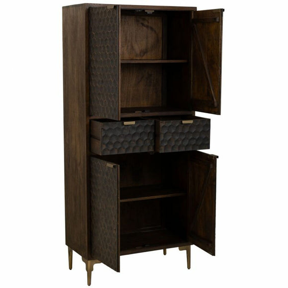 Cupboard Alexandra House Living Brown Wood Iron 40 x 180 x 80 cm-0