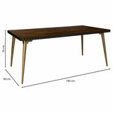 Table Alexandra House Living Brown 90 x 76 x 180 cm-6