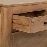 Hall Table with Drawers Alexandra House Living Brown Wood 40 x 90 x 100 cm-2