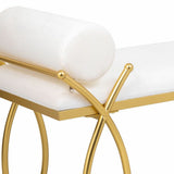 Bench Alexandra House Living Gold Foam Iron MDF Wood 49 x 53 x 112 cm-2