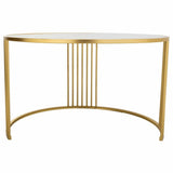 Centre Table Alexandra House Living Gold Iron Mirror MDF Wood 80 x 48 x 80 cm-6