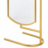 Free standing mirror Alexandra House Living Gold Metal Iron Mirror 40 x 162 x 62 cm-3