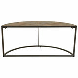 Set of 2 tables Alexandra House Living Brown Iron Fir wood 45 x 40 x 91 cm-5