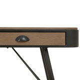 Hall Table with Drawers Alexandra House Living Brown Wood Iron Fir wood 32 x 80 x 120 cm-2