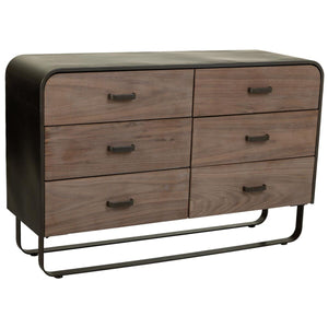 Chest of drawers Alexandra House Living Brown Wood Iron Plate Fir wood 40 x 78 x 120 cm-0