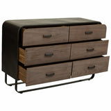 Chest of drawers Alexandra House Living Brown Wood Iron Plate Fir wood 40 x 78 x 120 cm-3