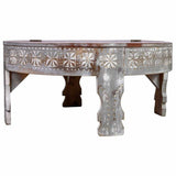 Centre Table Alexandra House Living White Mango wood 80 x 41 x 80 cm-5