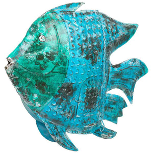 Decorative Figure Alexandra House Living Blue Mango wood Fish 10 x 80 x 105 cm-0