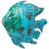 Decorative Figure Alexandra House Living Blue Mango wood Fish 10 x 80 x 105 cm-0