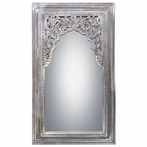 Wall mirror Alexandra House Living White Mango wood 5 x 107 x 60 cm-0