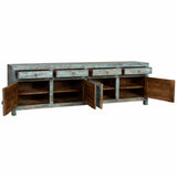 Sideboard Alexandra House Living Black Green Mango wood 40 x 70 x 240 cm-5