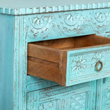 Sideboard Alexandra House Living Blue Mango wood 41 x 101 x 101 cm-2