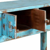 Hall Table with Drawers Alexandra House Living Blue Mango wood 45 x 80 x 181 cm-2