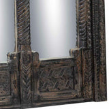 Wall mirror Alexandra House Living Black Mango wood 12 x 150 x 183 cm-3