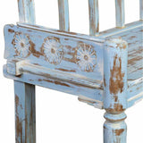 Bench Alexandra House Living Blue Mango wood 56 x 104 x 118 cm-2