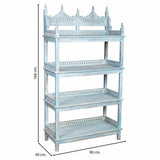 Shelves Alexandra House Living Blue Mango wood 40 x 166 x 90 cm-5