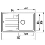 Sink with One Basin Teka Stone 50BTG Grey-1